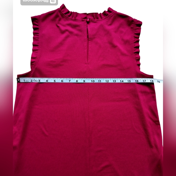 ๐ Apt.9 women's midi dress cap sleeve berry color ruffle size M - Picture 11 of 14